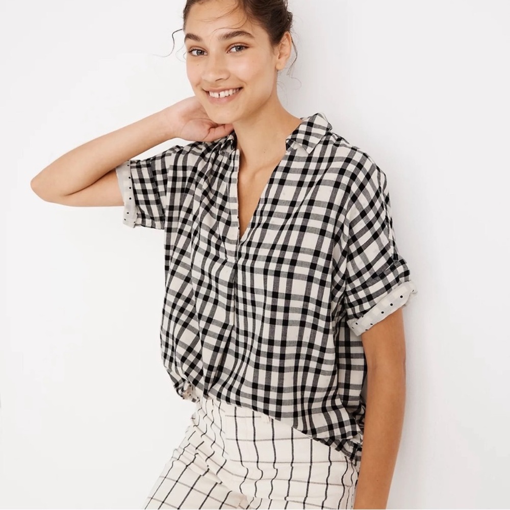 Madewell | Courier Button-Back Shirt in Double-Faced Plaid
